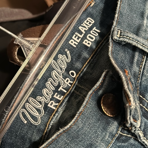 đź‘–Wrangler Retro Relaxed Boot Cut Denim Jeans Men 30x32 - Picture 11 of 16